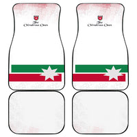 Jordan Football Car Mats The Chivalrous Ones Oryx Mascot Patriotic Halftone Dot