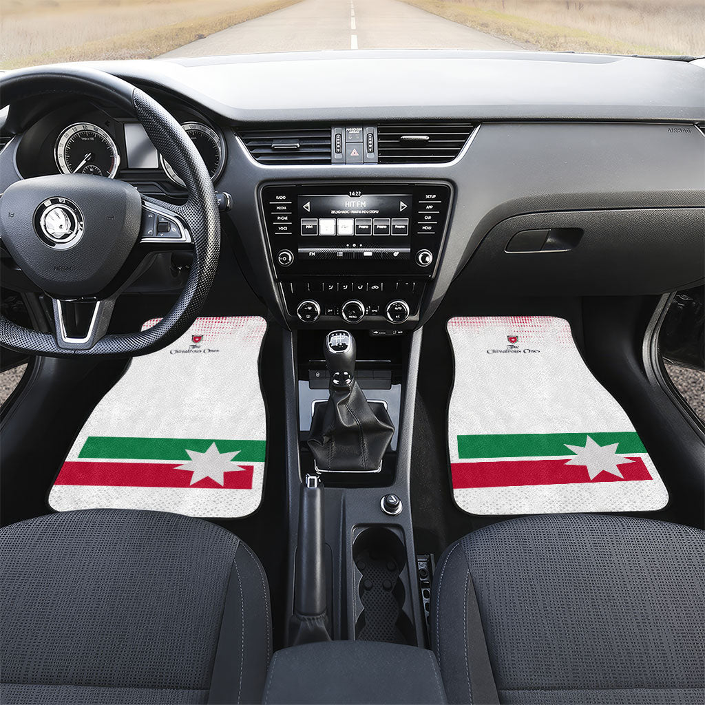 Jordan Football Car Mats The Chivalrous Ones Oryx Mascot Patriotic Halftone Dot