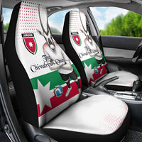 Jordan Football Car Seat Cover The Chivalrous Ones Oryx Mascot Patriotic Halftone Dot