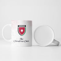 Jordan Football Ceramic Mug The Chivalrous Ones Oryx Mascot Patriotic Halftone Dot
