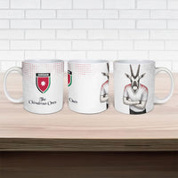 Jordan Football Ceramic Mug The Chivalrous Ones Oryx Mascot Patriotic Halftone Dot