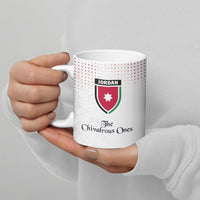 Jordan Football Ceramic Mug The Chivalrous Ones Oryx Mascot Patriotic Halftone Dot