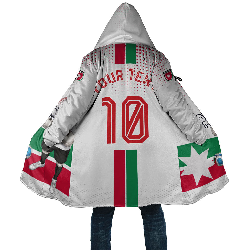 Personalized Jordan Football Cloak The Chivalrous Ones Oryx Mascot Patriotic Halftone Dot
