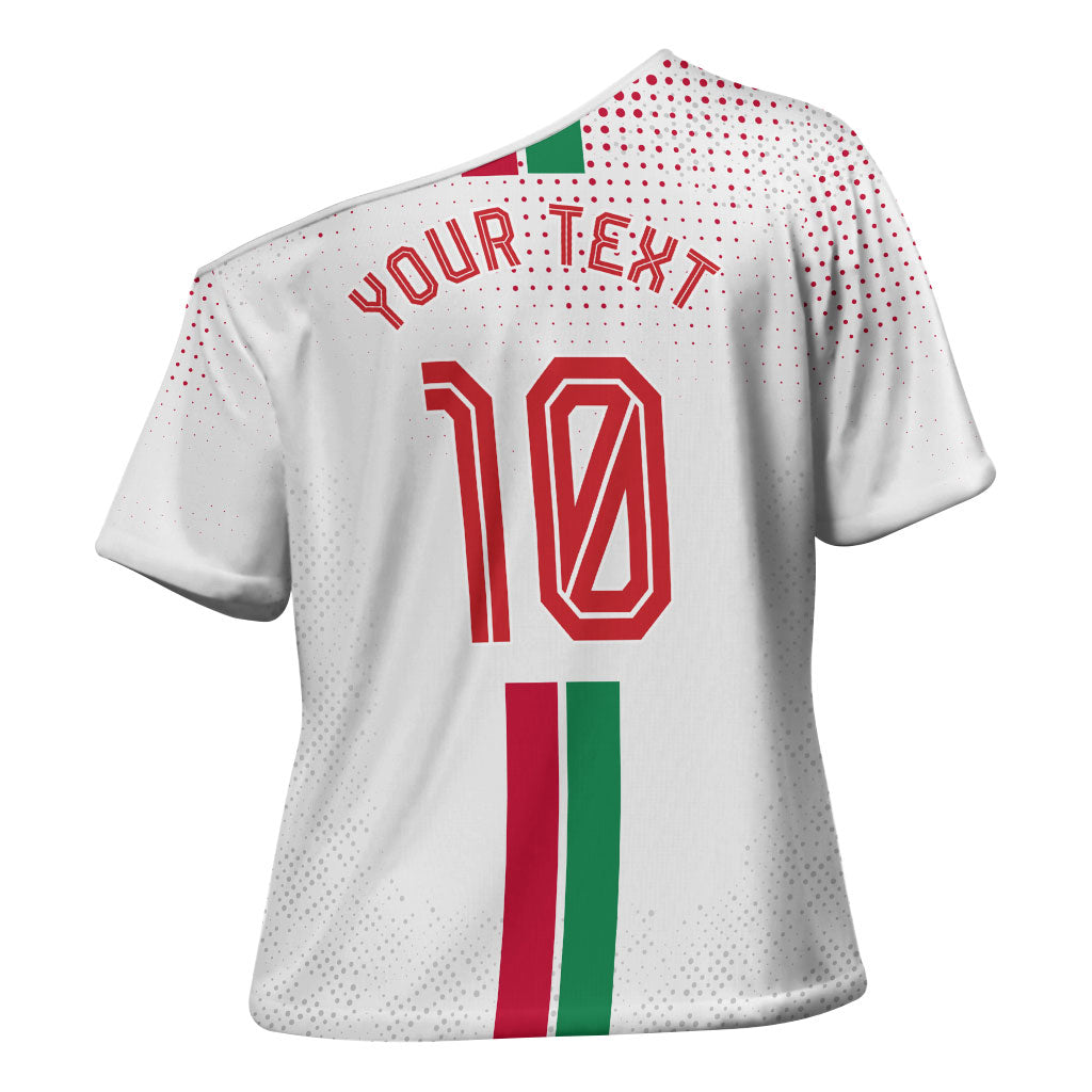 Personalized Jordan Football Cross Shoulder Shirt The Chivalrous Ones Oryx Mascot Patriotic Halftone Dot
