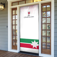 Jordan Football Door Cover The Chivalrous Ones Oryx Mascot Patriotic Halftone Dot