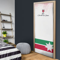 Jordan Football Door Cover The Chivalrous Ones Oryx Mascot Patriotic Halftone Dot