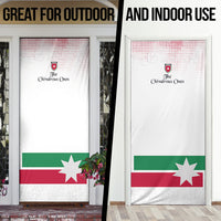 Jordan Football Door Cover The Chivalrous Ones Oryx Mascot Patriotic Halftone Dot