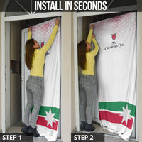 Jordan Football Door Cover The Chivalrous Ones Oryx Mascot Patriotic Halftone Dot