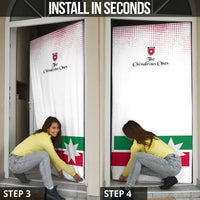 Jordan Football Door Cover The Chivalrous Ones Oryx Mascot Patriotic Halftone Dot