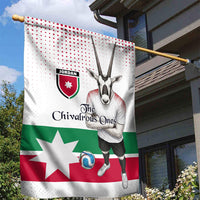 Jordan Football Garden Flag The Chivalrous Ones Oryx Mascot Patriotic Halftone Dot
