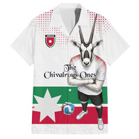 Personalized Jordan Football Hawaiian Shirt The Chivalrous Ones Oryx Mascot Patriotic Halftone Dot