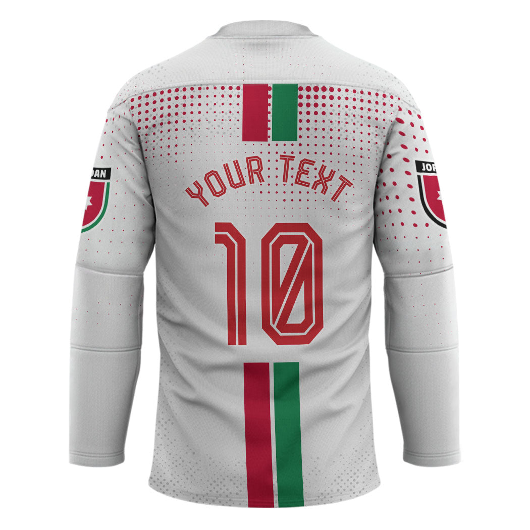 Personalized Jordan Football Hockey Jersey The Chivalrous Ones Oryx Mascot Patriotic Halftone Dot