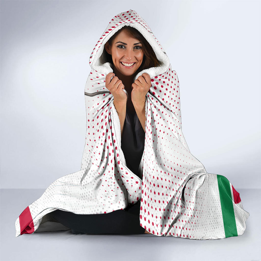 Jordan Football Hooded Blanket The Chivalrous Ones Oryx Mascot Patriotic Halftone Dot