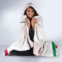 Jordan Football Hooded Blanket The Chivalrous Ones Oryx Mascot Patriotic Halftone Dot