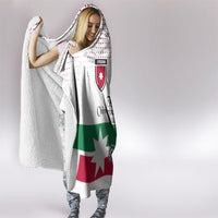 Jordan Football Hooded Blanket The Chivalrous Ones Oryx Mascot Patriotic Halftone Dot