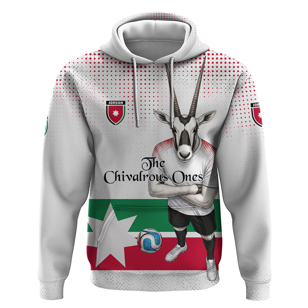 Personalized Jordan Football Hoodie The Chivalrous Ones Oryx Mascot Patriotic Halftone Dot