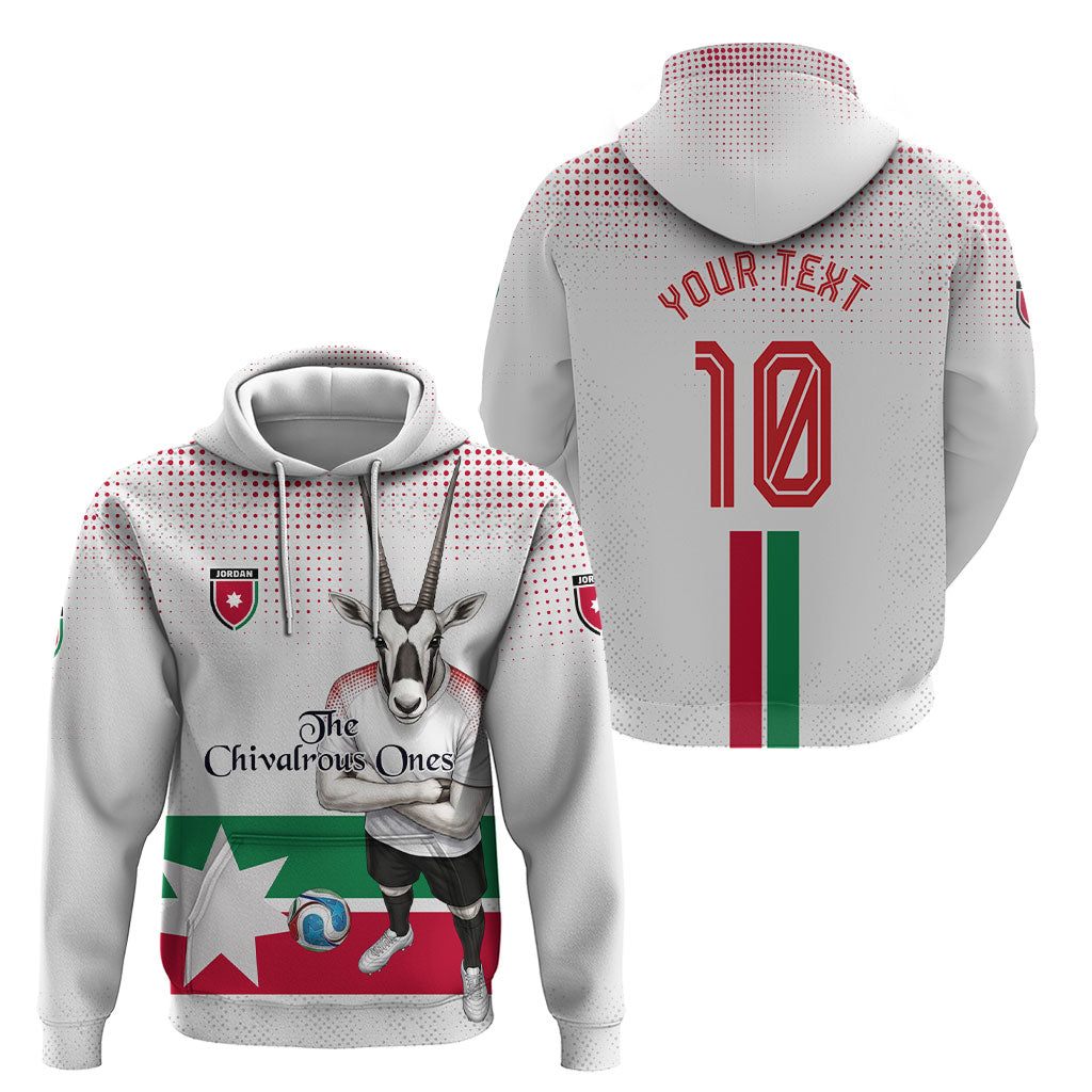 Personalized Jordan Football Hoodie The Chivalrous Ones Oryx Mascot Patriotic Halftone Dot