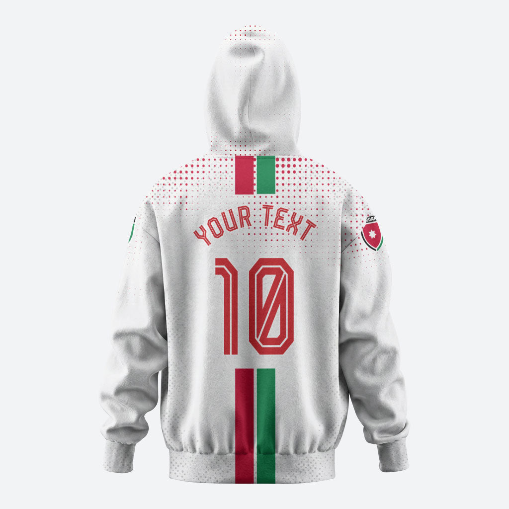 Personalized Jordan Football Hoodie The Chivalrous Ones Oryx Mascot Patriotic Halftone Dot
