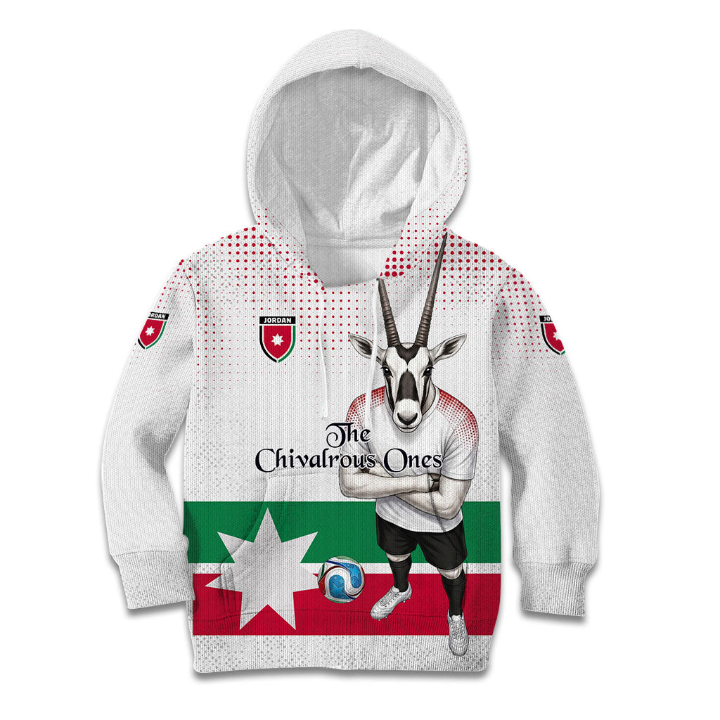 Personalized Jordan Football Kid Hoodie The Chivalrous Ones Oryx Mascot Patriotic Halftone Dot