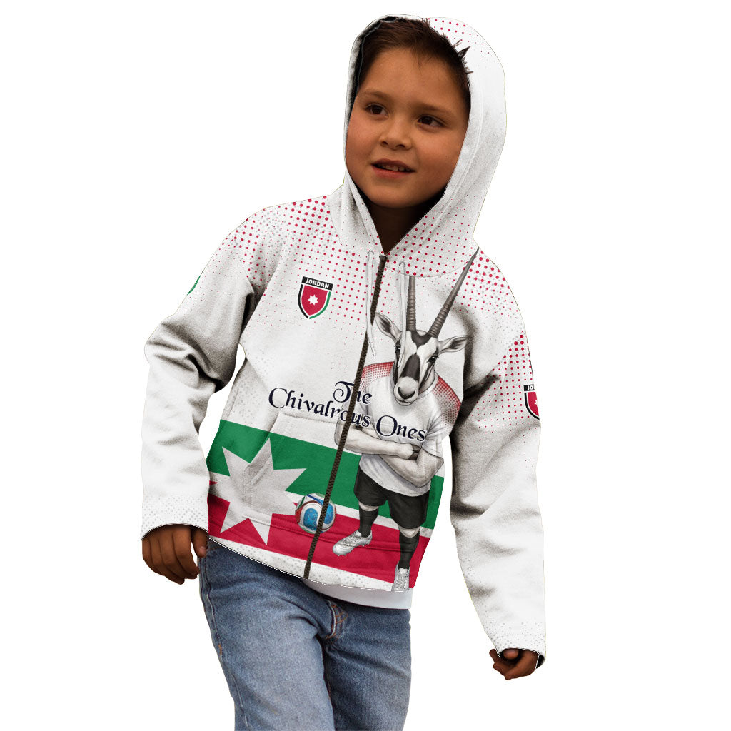 Personalized Jordan Football Kid Hoodie The Chivalrous Ones Oryx Mascot Patriotic Halftone Dot