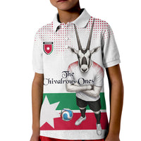 Personalized Jordan Football Kid Polo Shirt The Chivalrous Ones Oryx Mascot Patriotic Halftone Dot