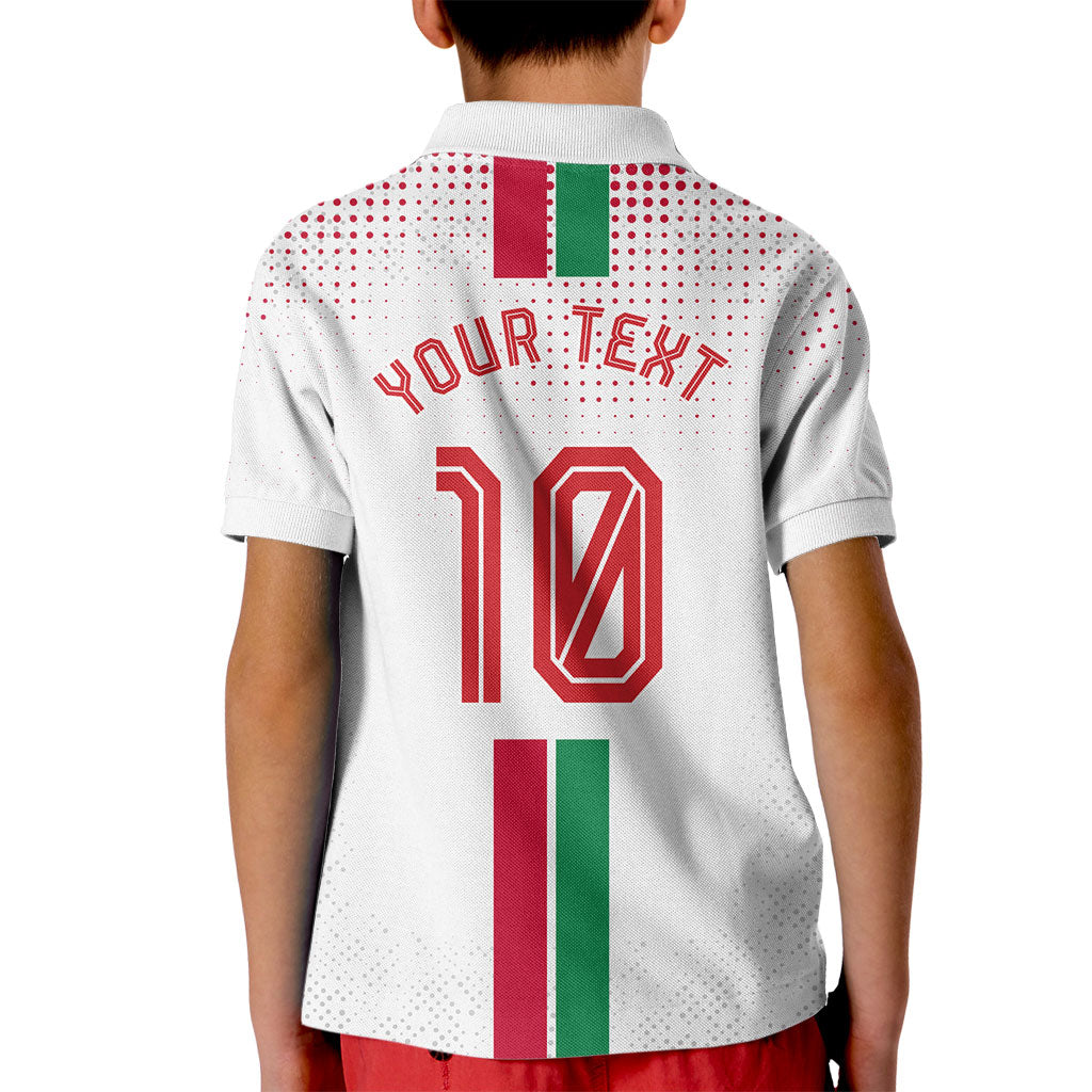 Personalized Jordan Football Kid Polo Shirt The Chivalrous Ones Oryx Mascot Patriotic Halftone Dot