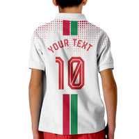 Personalized Jordan Football Kid Polo Shirt The Chivalrous Ones Oryx Mascot Patriotic Halftone Dot