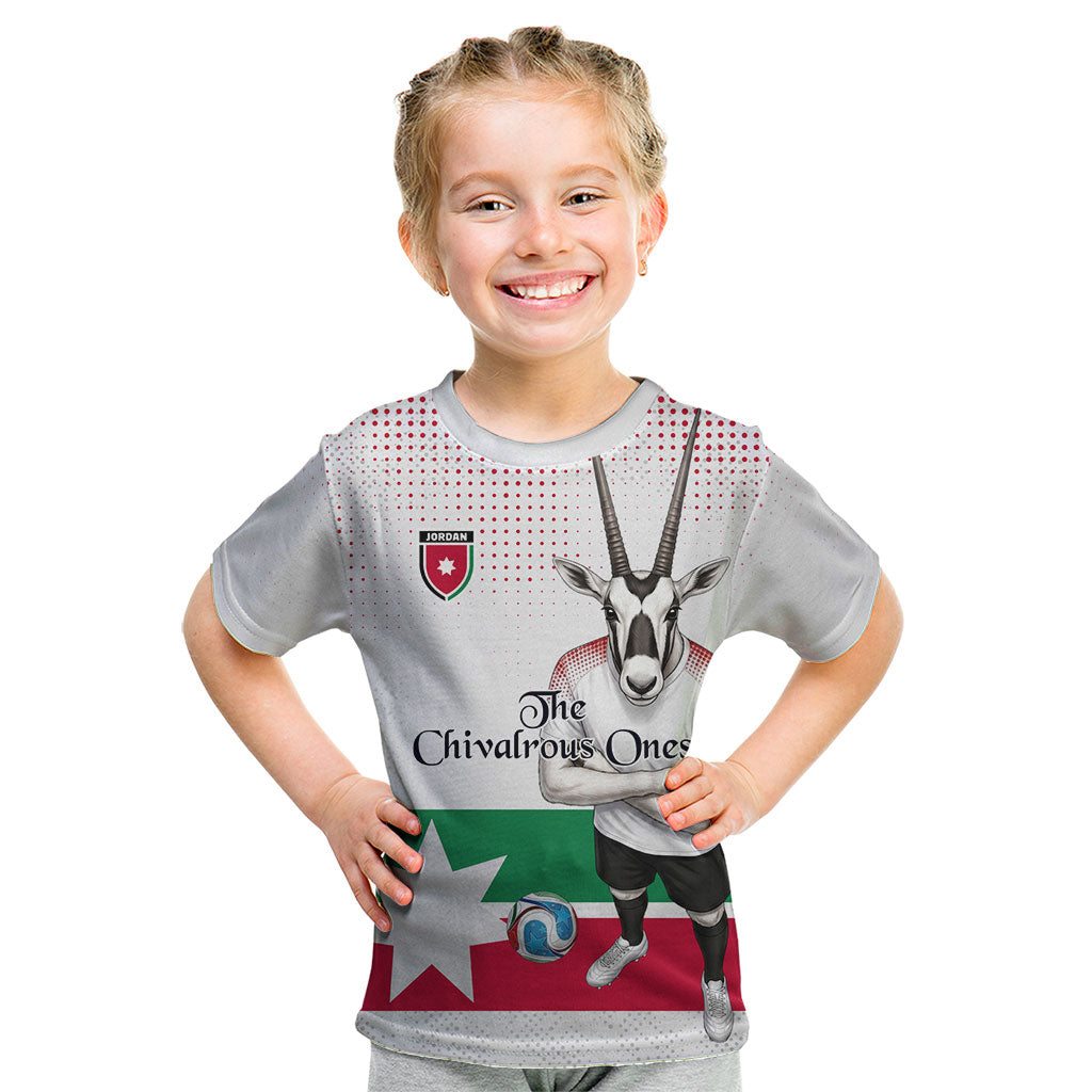 Personalized Jordan Football Kid T Shirt The Chivalrous Ones Oryx Mascot Patriotic Halftone Dot