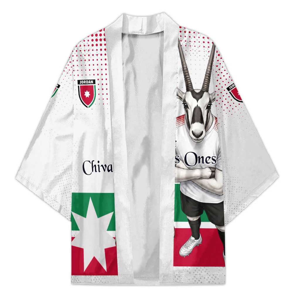 Personalized Jordan Football Kimono The Chivalrous Ones Oryx Mascot Patriotic Halftone Dot