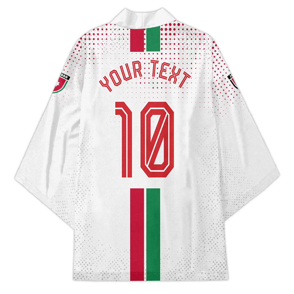 Personalized Jordan Football Kimono The Chivalrous Ones Oryx Mascot Patriotic Halftone Dot