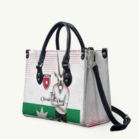Jordan Football Leather Bag The Chivalrous Ones Oryx Mascot Patriotic Halftone Dot