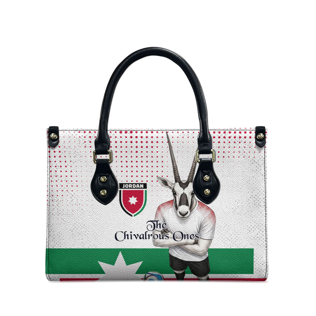 Jordan Football Leather Bag The Chivalrous Ones Oryx Mascot Patriotic Halftone Dot