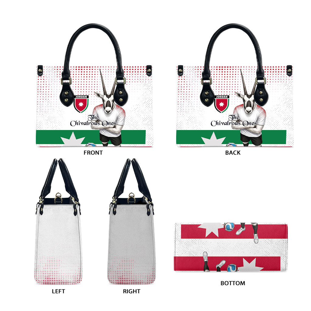 Jordan Football Leather Bag The Chivalrous Ones Oryx Mascot Patriotic Halftone Dot