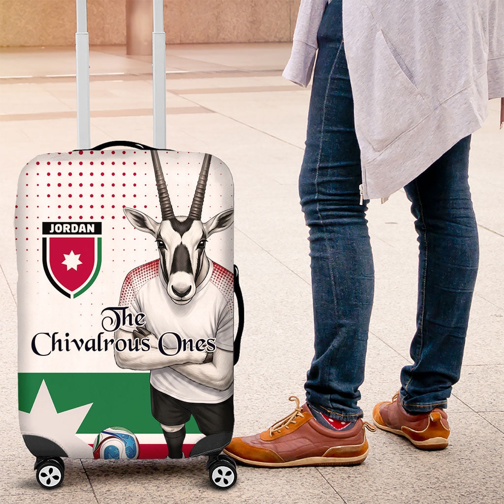 Jordan Football Luggage Cover The Chivalrous Ones Oryx Mascot Patriotic Halftone Dot