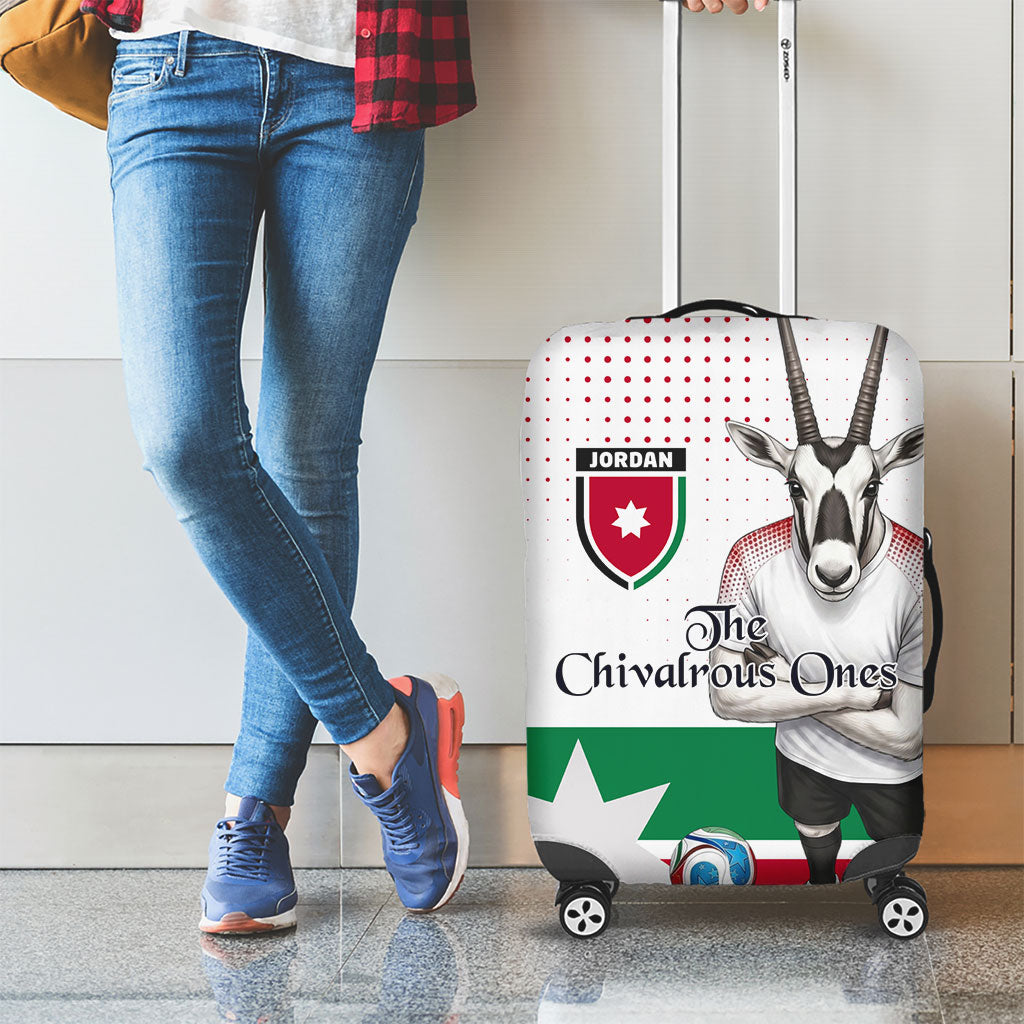 Jordan Football Luggage Cover The Chivalrous Ones Oryx Mascot Patriotic Halftone Dot