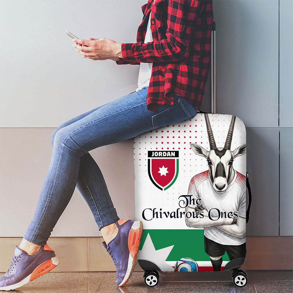 Jordan Football Luggage Cover The Chivalrous Ones Oryx Mascot Patriotic Halftone Dot