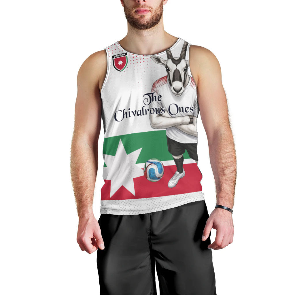 Personalized Jordan Football Men Tank Top The Chivalrous Ones Oryx Mascot Patriotic Halftone Dot