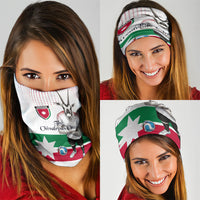 Jordan Football Neck Gaiter The Chivalrous Ones Oryx Mascot Patriotic Halftone Dot