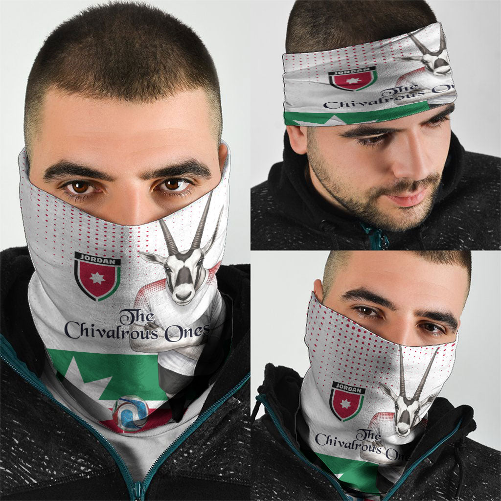 Jordan Football Neck Gaiter The Chivalrous Ones Oryx Mascot Patriotic Halftone Dot