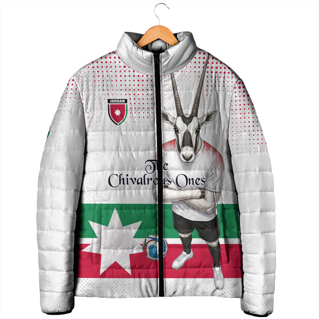 Personalized Jordan Football Padded Jacket The Chivalrous Ones Oryx Mascot Patriotic Halftone Dot
