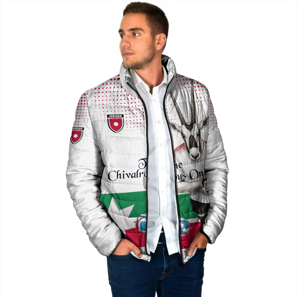 Personalized Jordan Football Padded Jacket The Chivalrous Ones Oryx Mascot Patriotic Halftone Dot