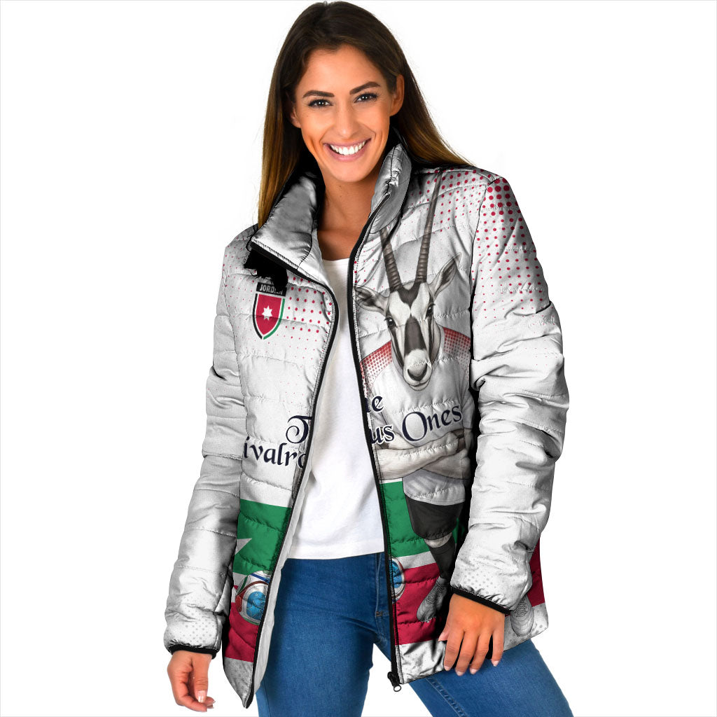 Personalized Jordan Football Padded Jacket The Chivalrous Ones Oryx Mascot Patriotic Halftone Dot