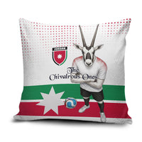 Jordan Football Pillow Cover The Chivalrous Ones Oryx Mascot Patriotic Halftone Dot
