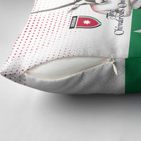 Jordan Football Pillow Cover The Chivalrous Ones Oryx Mascot Patriotic Halftone Dot