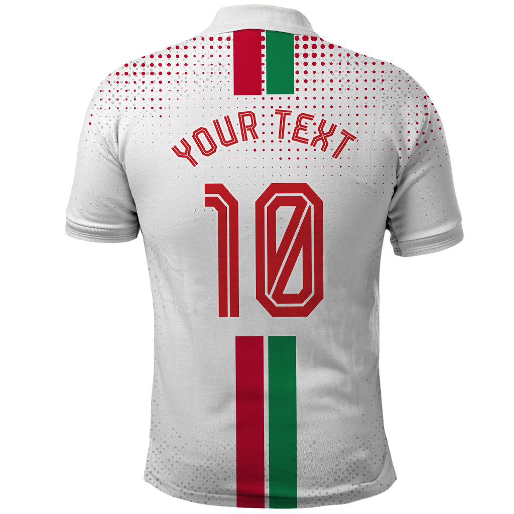Personalized Jordan Football Polo Shirt The Chivalrous Ones Oryx Mascot Patriotic Halftone Dot