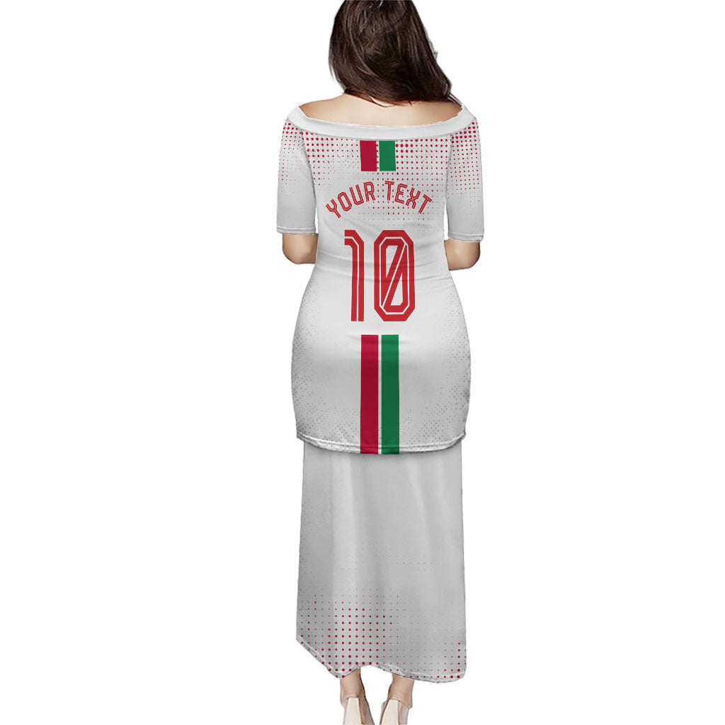 Personalized Jordan Football Puletasi The Chivalrous Ones Oryx Mascot Patriotic Halftone Dot
