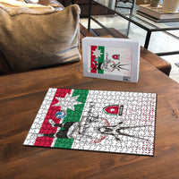 Jordan Football Puzzle The Chivalrous Ones Oryx Mascot Patriotic Halftone Dot