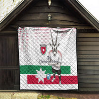 Jordan Football Quilt The Chivalrous Ones Oryx Mascot Patriotic Halftone Dot