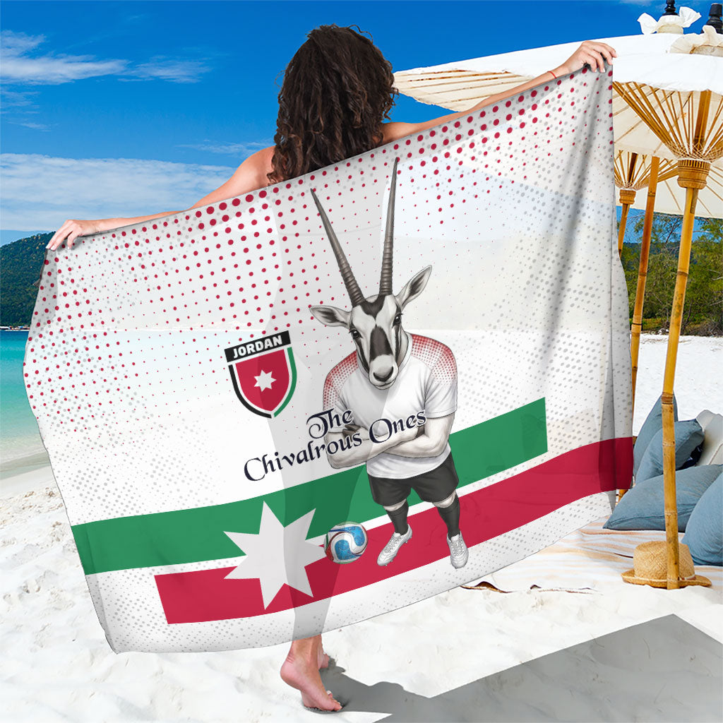 Jordan Football Sarong The Chivalrous Ones Oryx Mascot Patriotic Halftone Dot