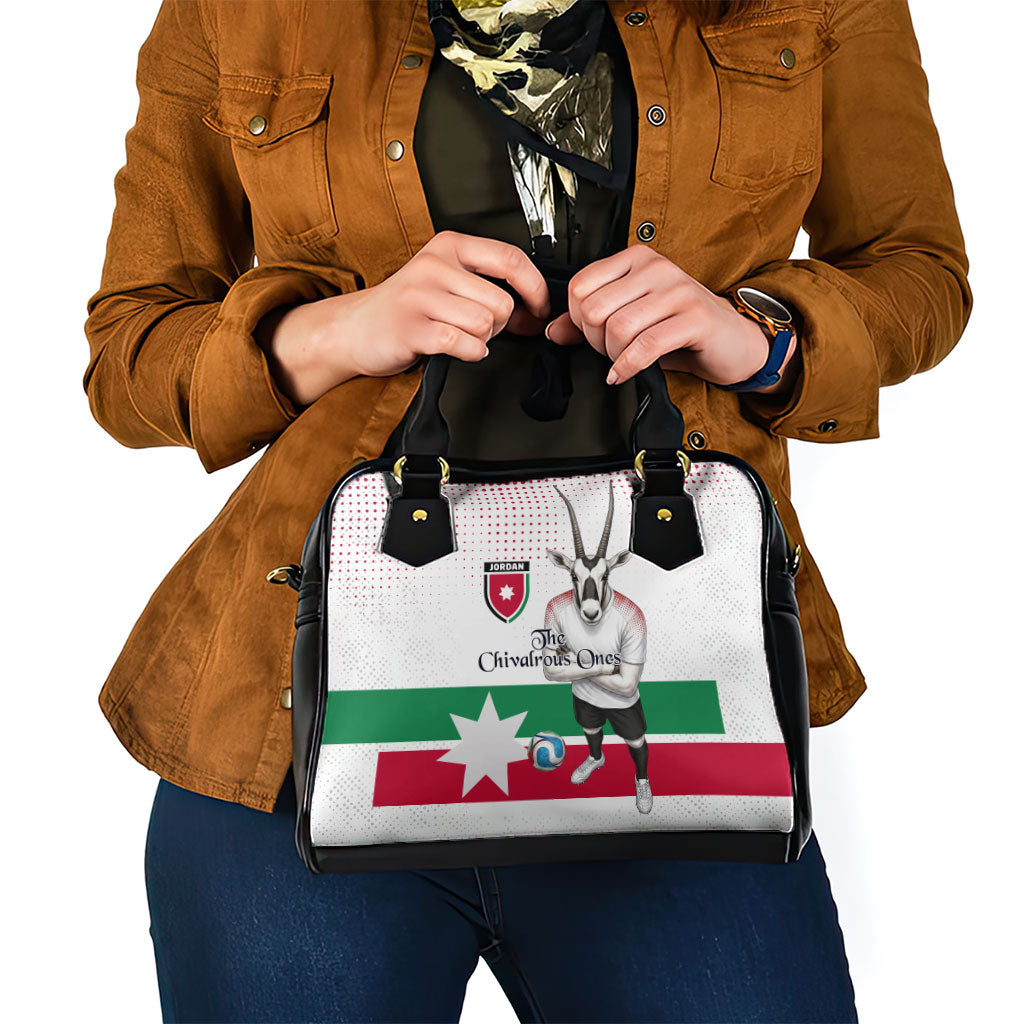 Jordan Football Shoulder Handbag The Chivalrous Ones Oryx Mascot Patriotic Halftone Dot
